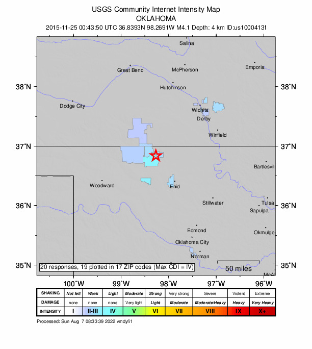 Did You Feel It? map: shaking reported by the public