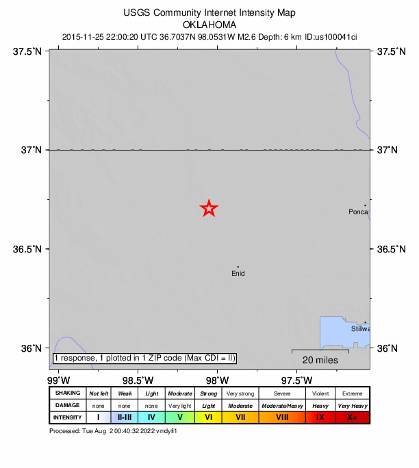 Did You Feel It? map: shaking reported by the public