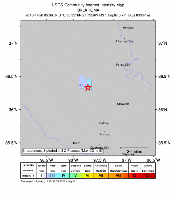 Did You Feel It? map: shaking reported by the public