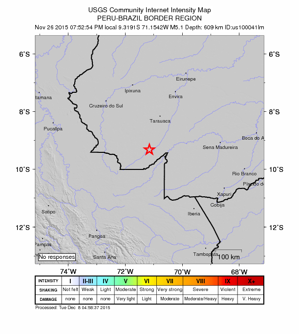 Did You Feel It? map: shaking reported by the public