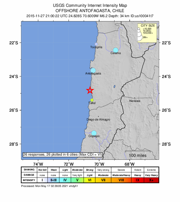 Did You Feel It? map: shaking reported by the public