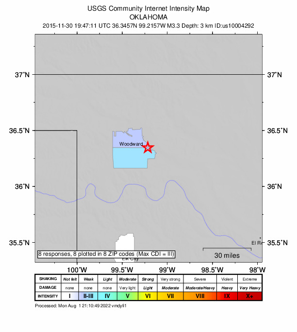 Did You Feel It? map: shaking reported by the public