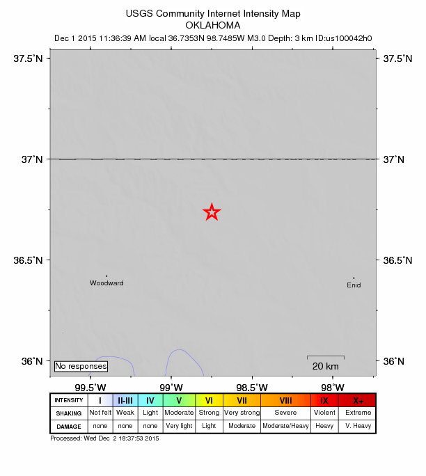 Did You Feel It? map: shaking reported by the public