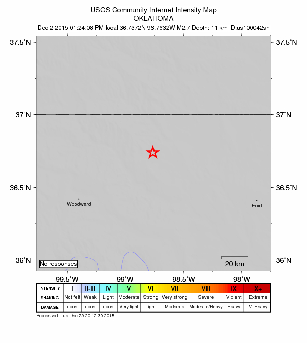 Did You Feel It? map: shaking reported by the public