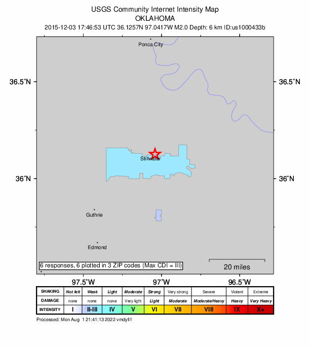 Did You Feel It? map: shaking reported by the public