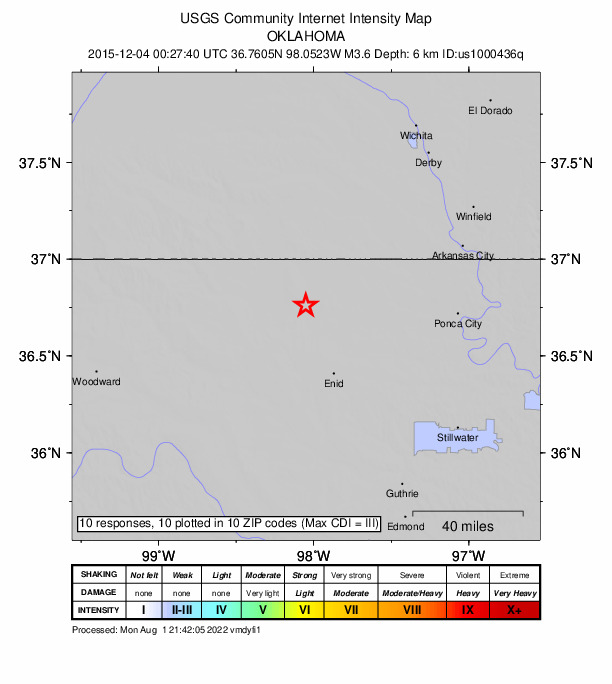 Did You Feel It? map: shaking reported by the public