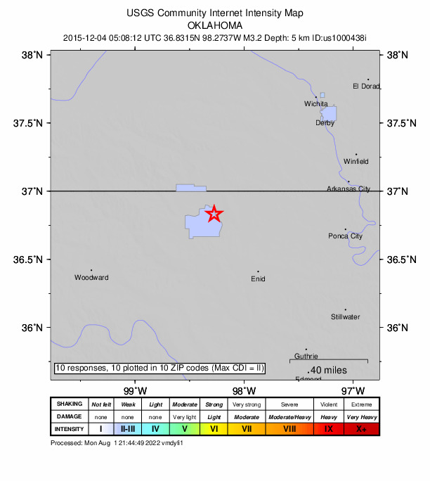 Did You Feel It? map: shaking reported by the public