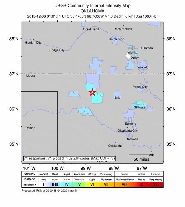 Did You Feel It? map: shaking reported by the public