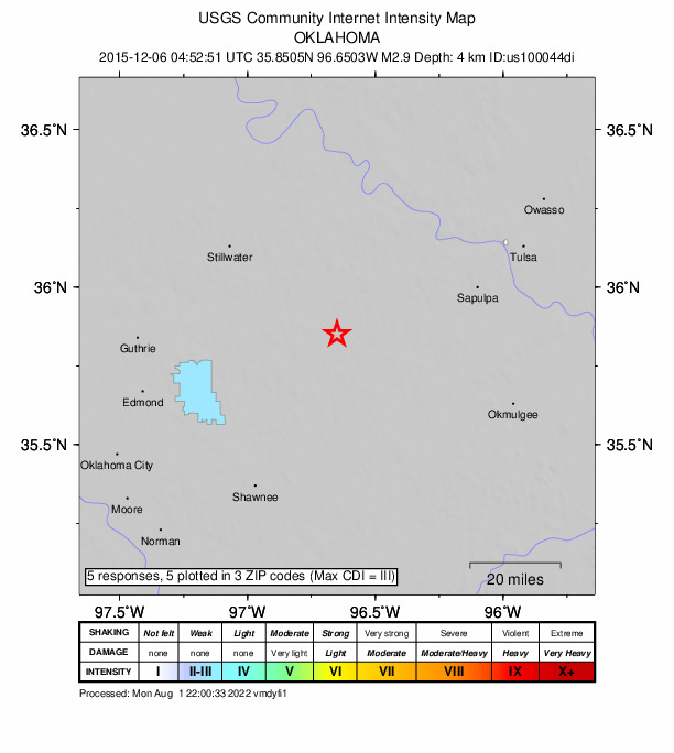Did You Feel It? map: shaking reported by the public