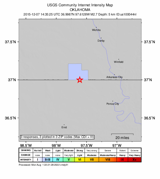 Did You Feel It? map: shaking reported by the public