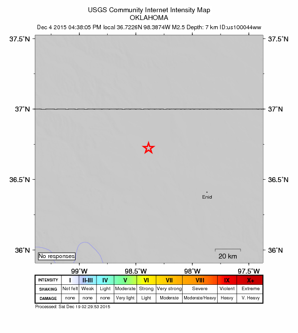 Did You Feel It? map: shaking reported by the public