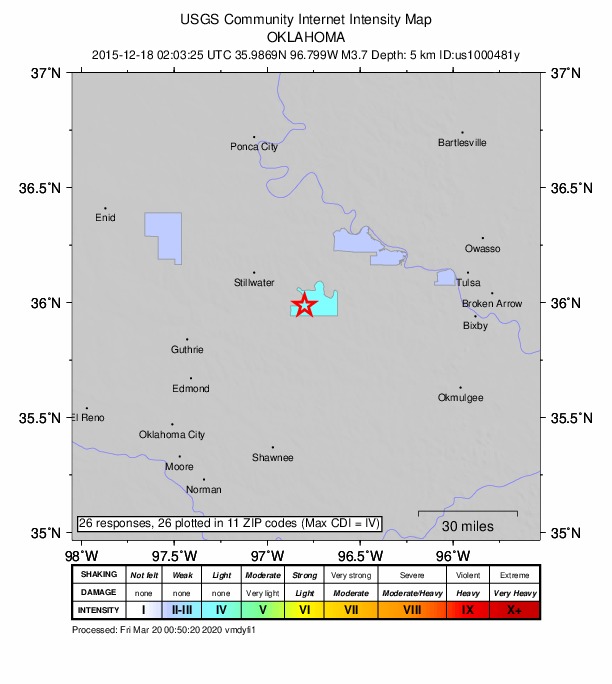 Did You Feel It? map: shaking reported by the public
