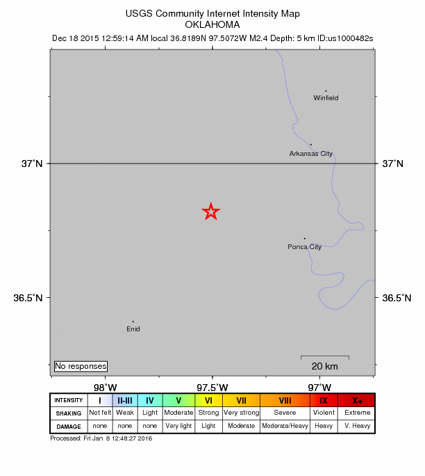 Did You Feel It? map: shaking reported by the public