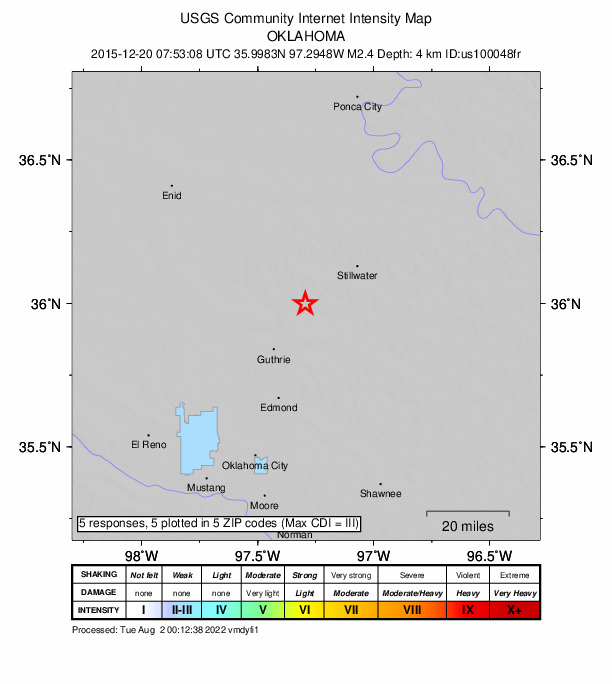 Did You Feel It? map: shaking reported by the public