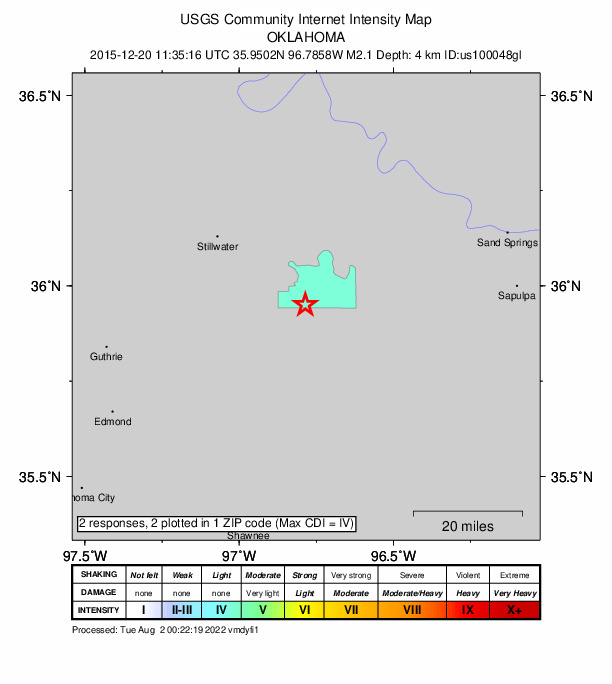 Did You Feel It? map: shaking reported by the public