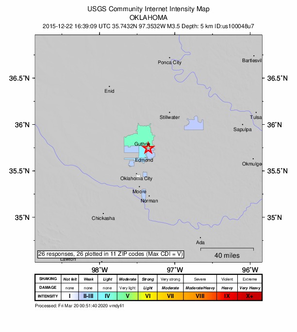 Did You Feel It? map: shaking reported by the public