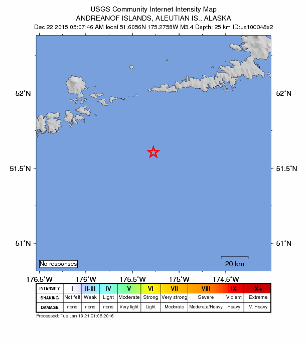 Did You Feel It? map: shaking reported by the public