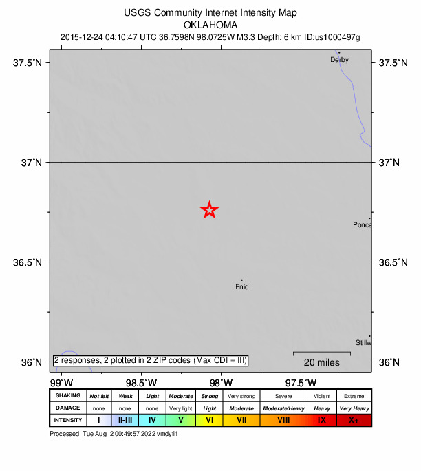 Did You Feel It? map: shaking reported by the public
