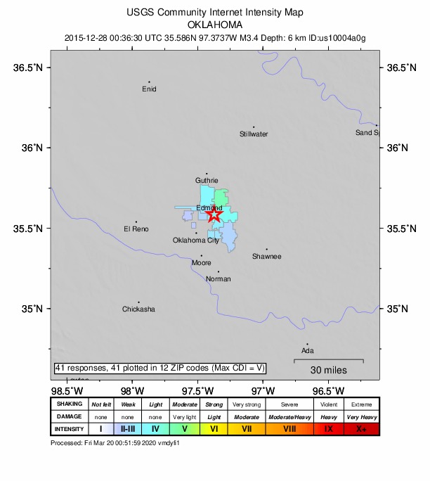 Did You Feel It? map: shaking reported by the public