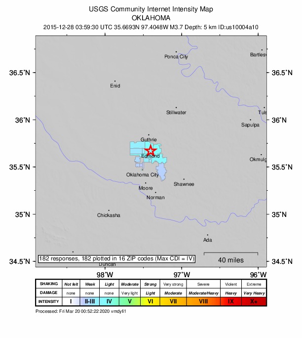 Did You Feel It? map: shaking reported by the public
