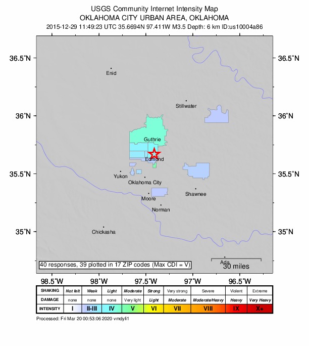 Did You Feel It? map: shaking reported by the public