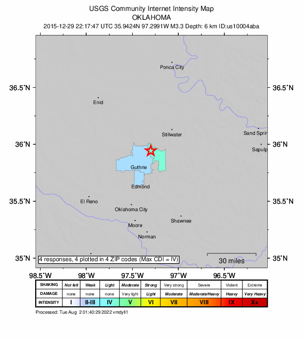 Did You Feel It? map: shaking reported by the public