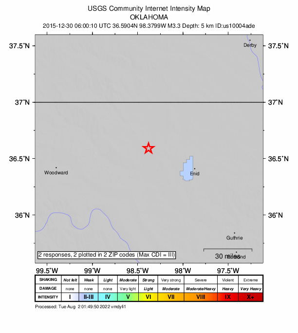 Did You Feel It? map: shaking reported by the public