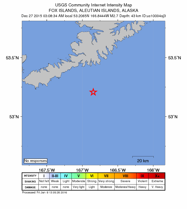Did You Feel It? map: shaking reported by the public