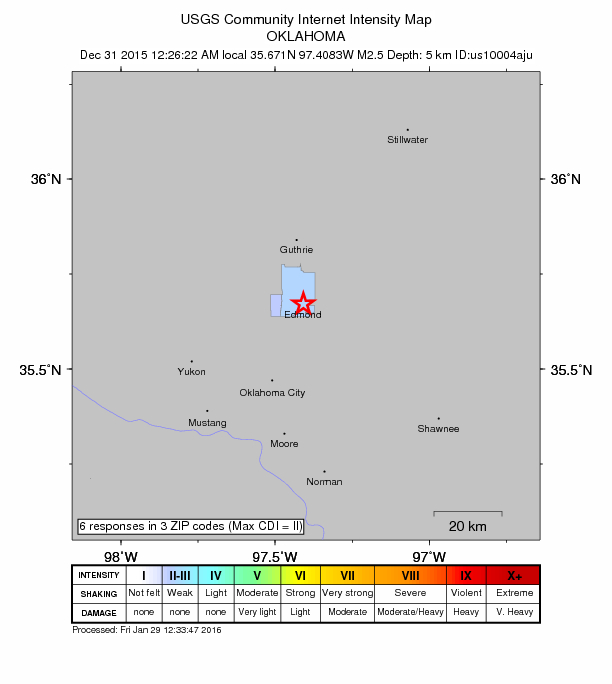 Did You Feel It? map: shaking reported by the public