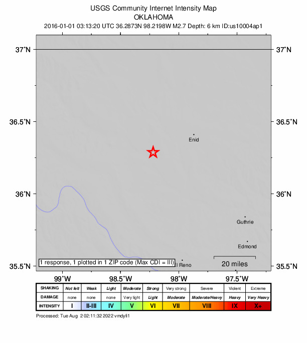 Did You Feel It? map: shaking reported by the public