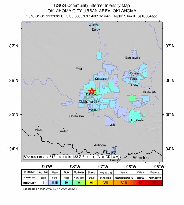 Did You Feel It? map: shaking reported by the public