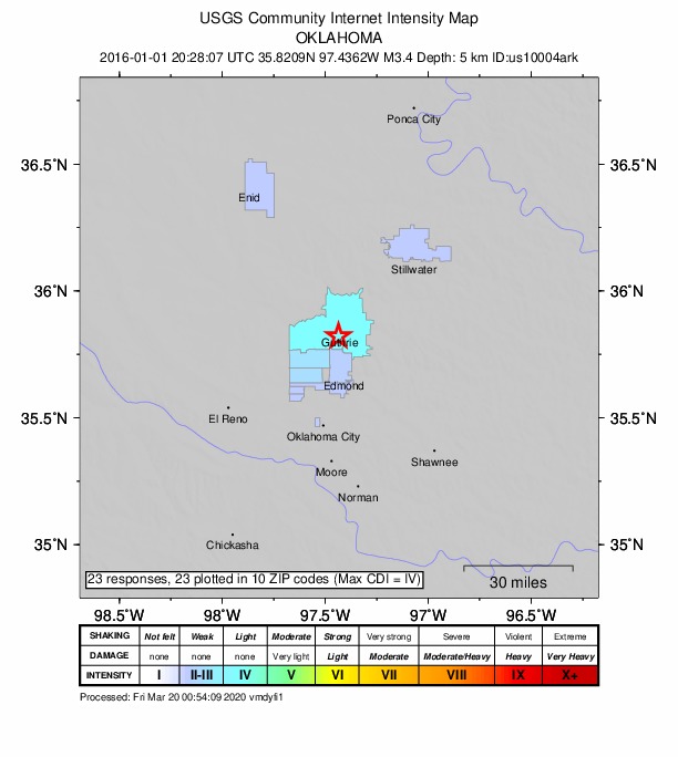 Did You Feel It? map: shaking reported by the public