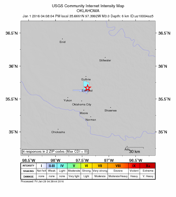 Did You Feel It? map: shaking reported by the public