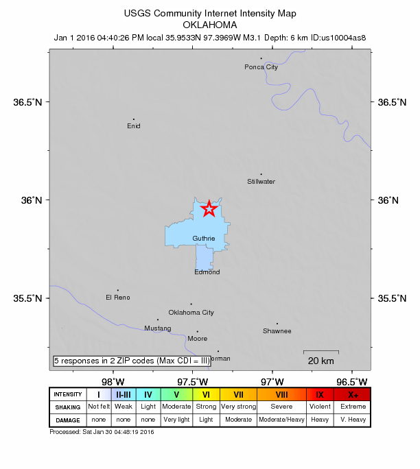 Did You Feel It? map: shaking reported by the public
