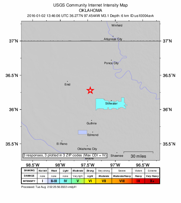 Did You Feel It? map: shaking reported by the public