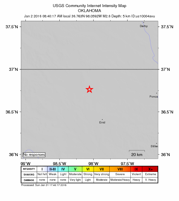 Did You Feel It? map: shaking reported by the public