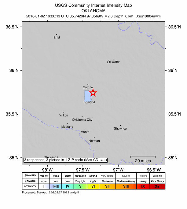 Did You Feel It? map: shaking reported by the public