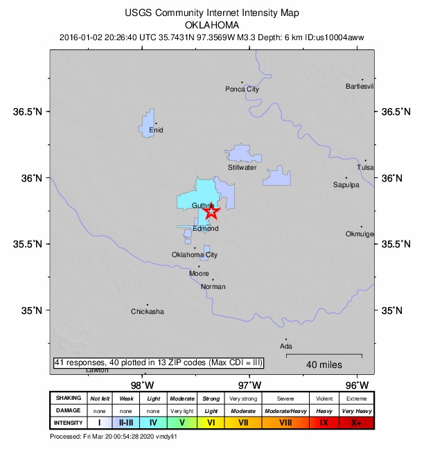 Did You Feel It? map: shaking reported by the public