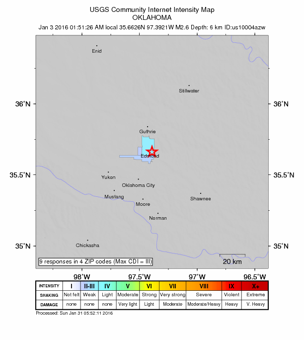Did You Feel It? map: shaking reported by the public