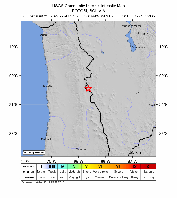 Did You Feel It? map: shaking reported by the public