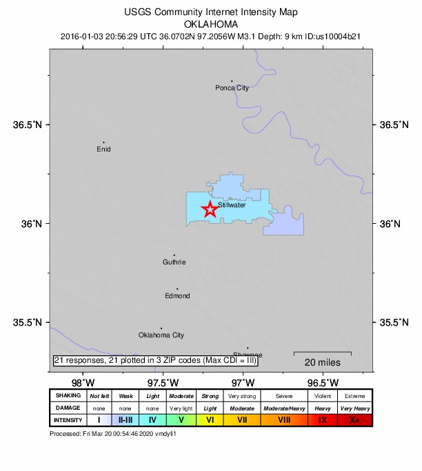 Did You Feel It? map: shaking reported by the public