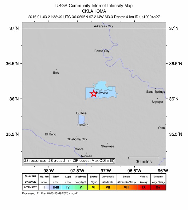 Did You Feel It? map: shaking reported by the public