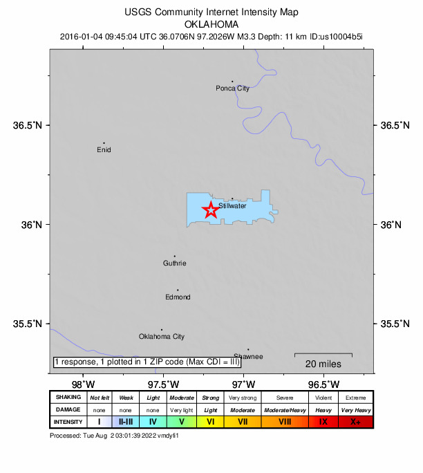 Did You Feel It? map: shaking reported by the public