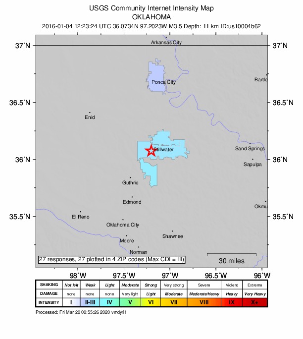 Did You Feel It? map: shaking reported by the public