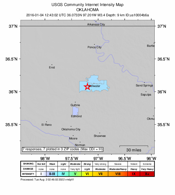 Did You Feel It? map: shaking reported by the public