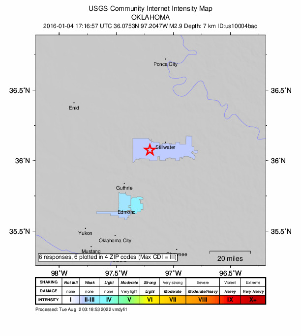 Did You Feel It? map: shaking reported by the public