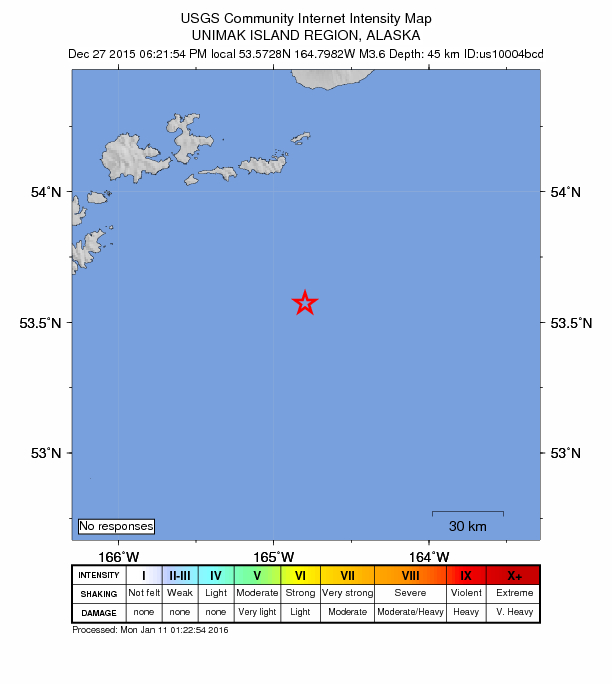 Did You Feel It? map: shaking reported by the public