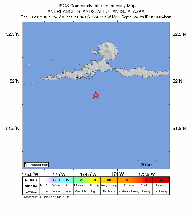 Did You Feel It? map: shaking reported by the public