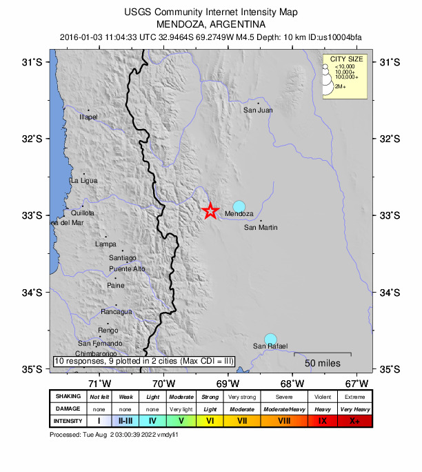 Did You Feel It? map: shaking reported by the public