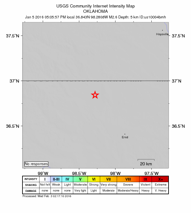 Did You Feel It? map: shaking reported by the public